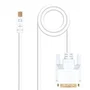 Nanocable Cable Adaptador o Conversor Mini DisplayPort Macho a DVI Macho de 2 Metros para Conectar Pantalla o Monitor, Color Blanco